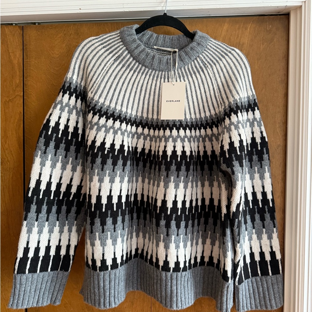 NWT Everlane Women's Gray Patterned Sweater